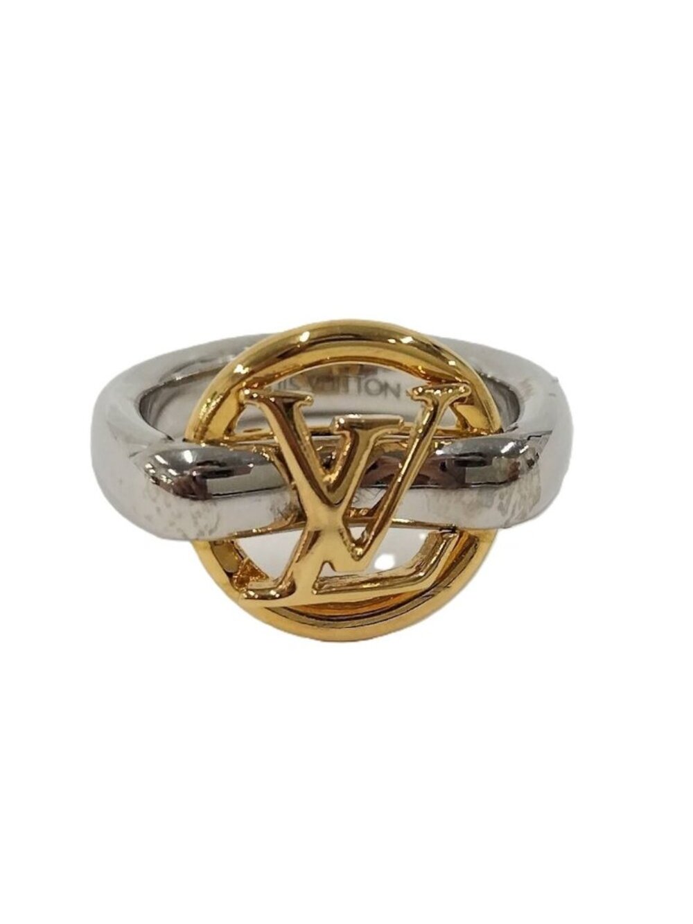 Louis Vuitton Bague My LV Heart Ring M Plated Silver Gold
